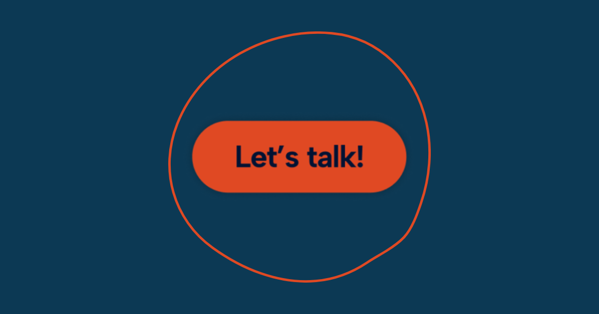 orange button "let's talk"
